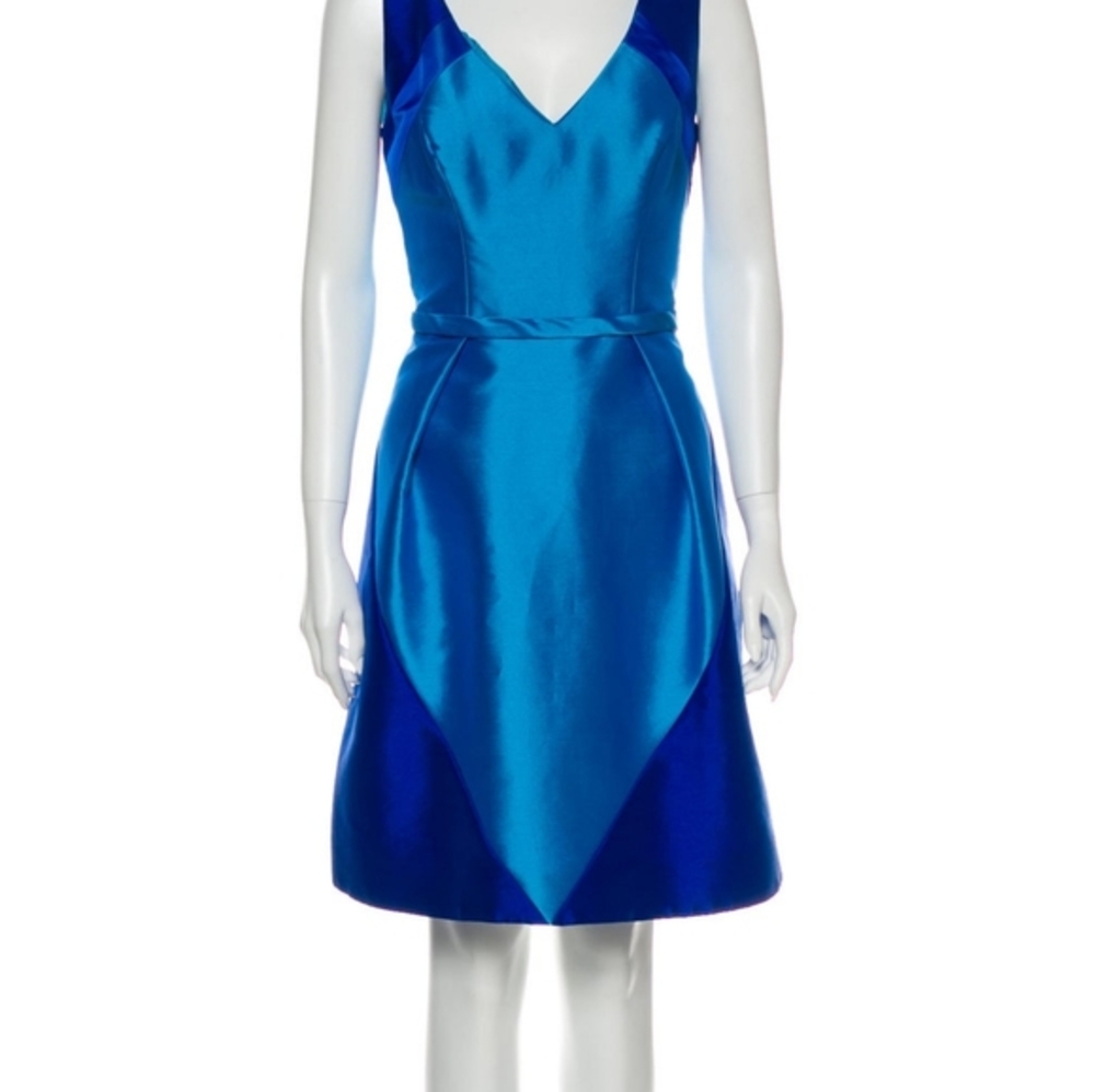 THEIA-Neck Knee-Length Dress